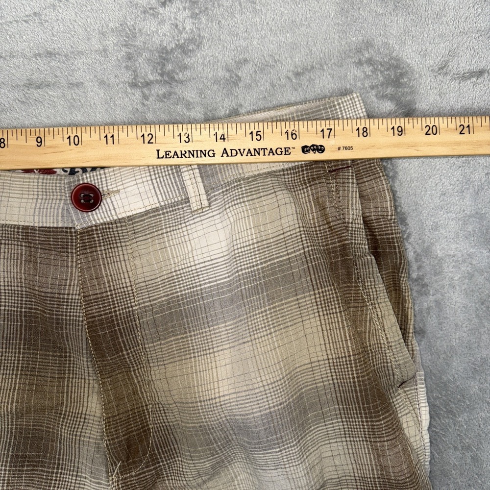 Tommy Bahama Shorts Multicolor Plaid Chino Mens Size‎ 35 Linen Silk Blend - Picture 8 of 9